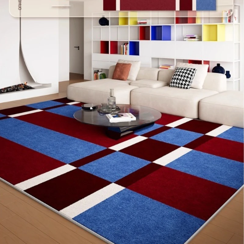 Modern Art Living Room Carpet Geometric Patchwork Line Minimalist Stylish Bedroom Rug Creative Classic Sofa Coffee Table Mats 러그