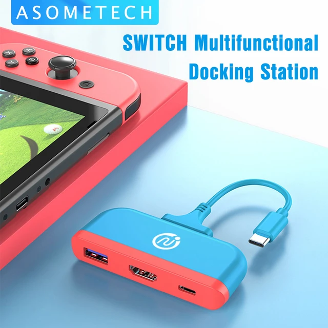 Tv Docking Station For Nintendo Switch Switch Oled Charging Dock Adapter  With Usb C Rj45 4k Hdmi-compatible Hd Video Converter - Accessories -  AliExpress