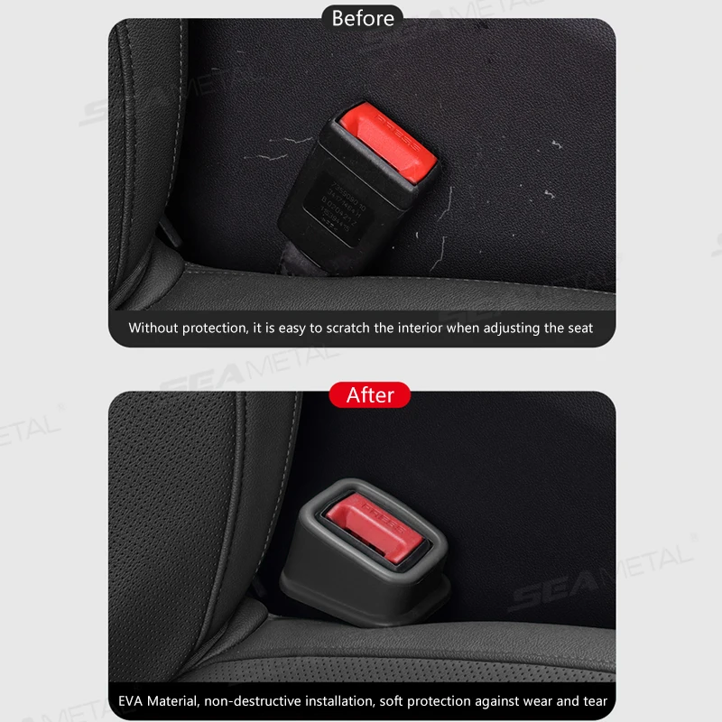 BLALION 2PCS Car Seat Belt Slot Fixer Safety Belts Lock thumbnail 4
