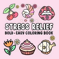 Bold-easy Patterns Coloring Book for Adults Cute Drawing Book Perfect Gift for Party and Birthday 1