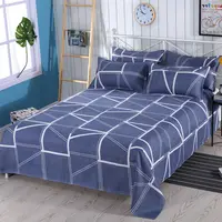 3pcs/Set Home Textile Bed Sheet Set with Pillowcases Cotton Material Lovers Room Bedding Room Flat Sheet 3