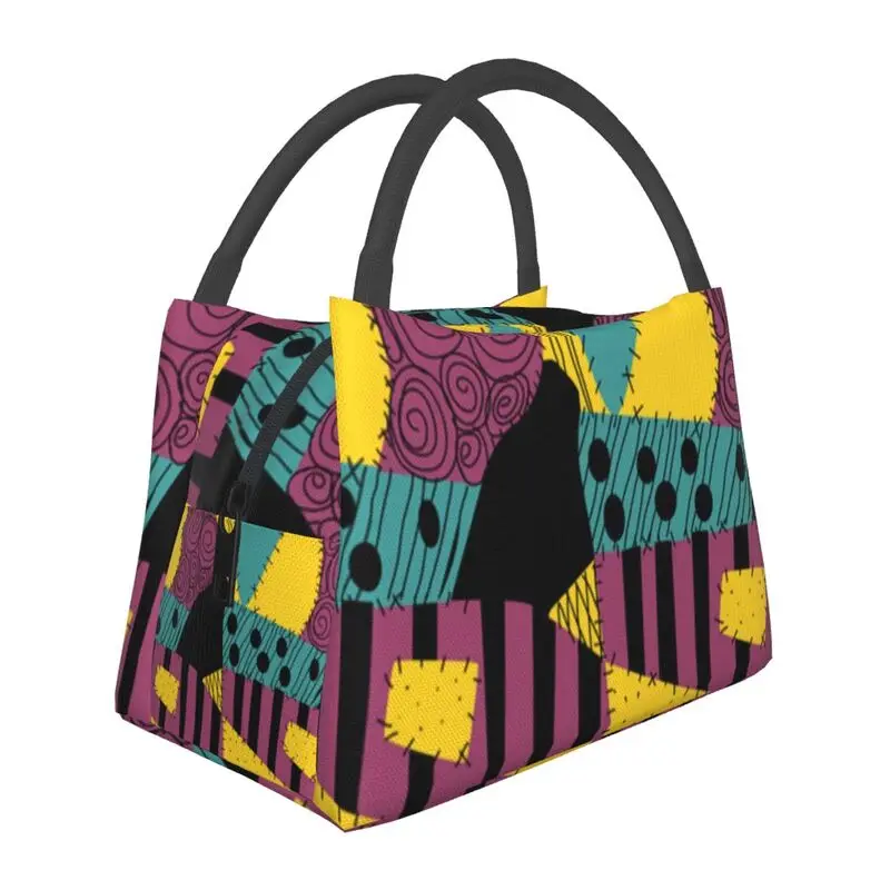 thumbnail image 1 of Bolsa térmica para el almuerzo con diseño de Sally Ragdoll Dress para mujer, con diseño de calavera de Halloween de Tim Burton, contenedor reutilizable para el almuerzo, caja para guardar comida, 1 of 5