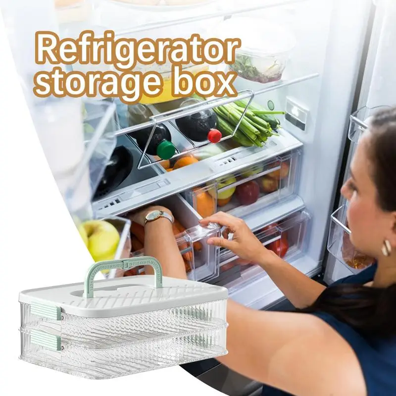 Cheese Container For Refrigerator Multi-layer Food Storage Boxes Removable Stackable Cheese Keeper Box Airtight Deli Holder 2