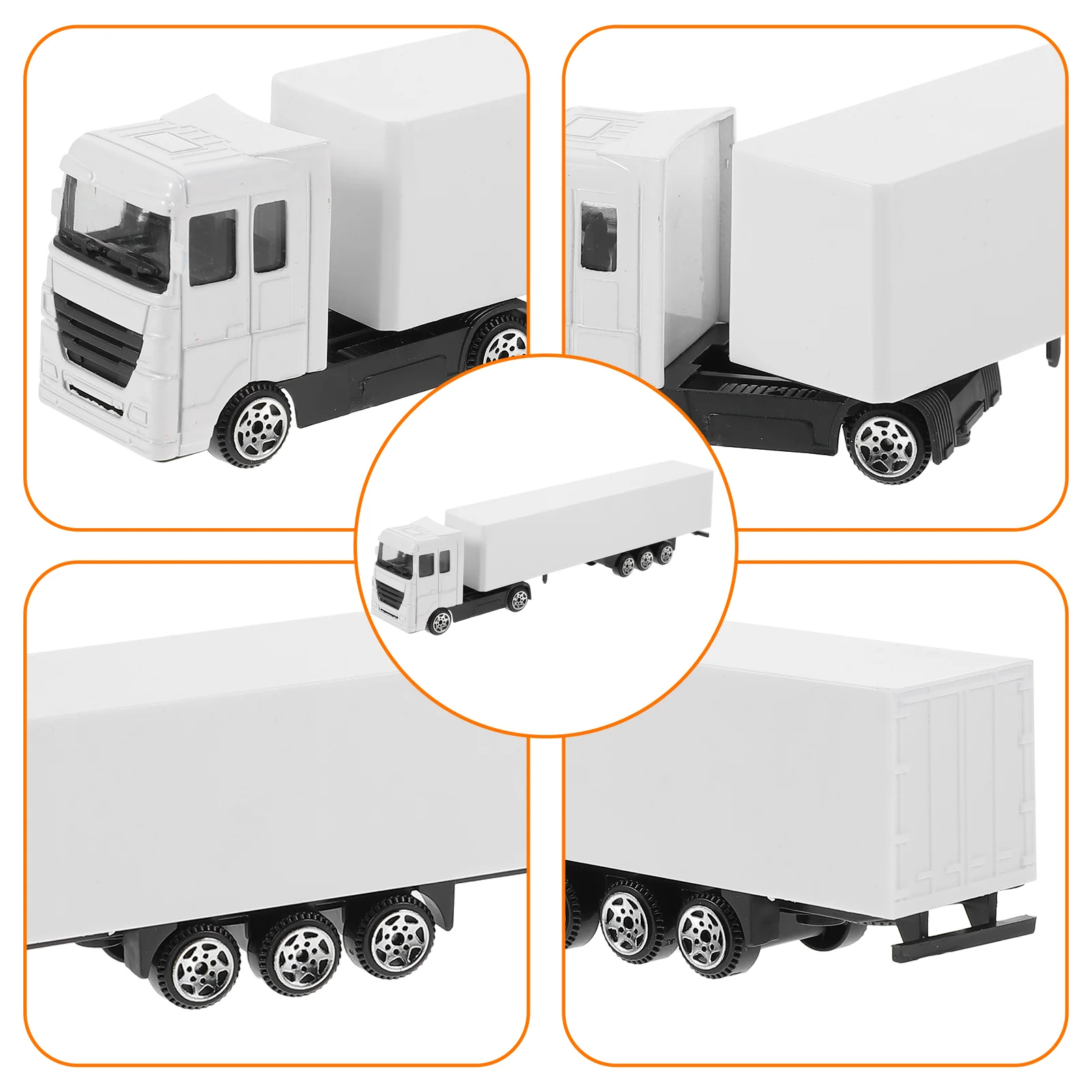 Boys Truck Model Plaything Alloy Truck Model Realistic Container Truck Model Miniature Truck Toy 4