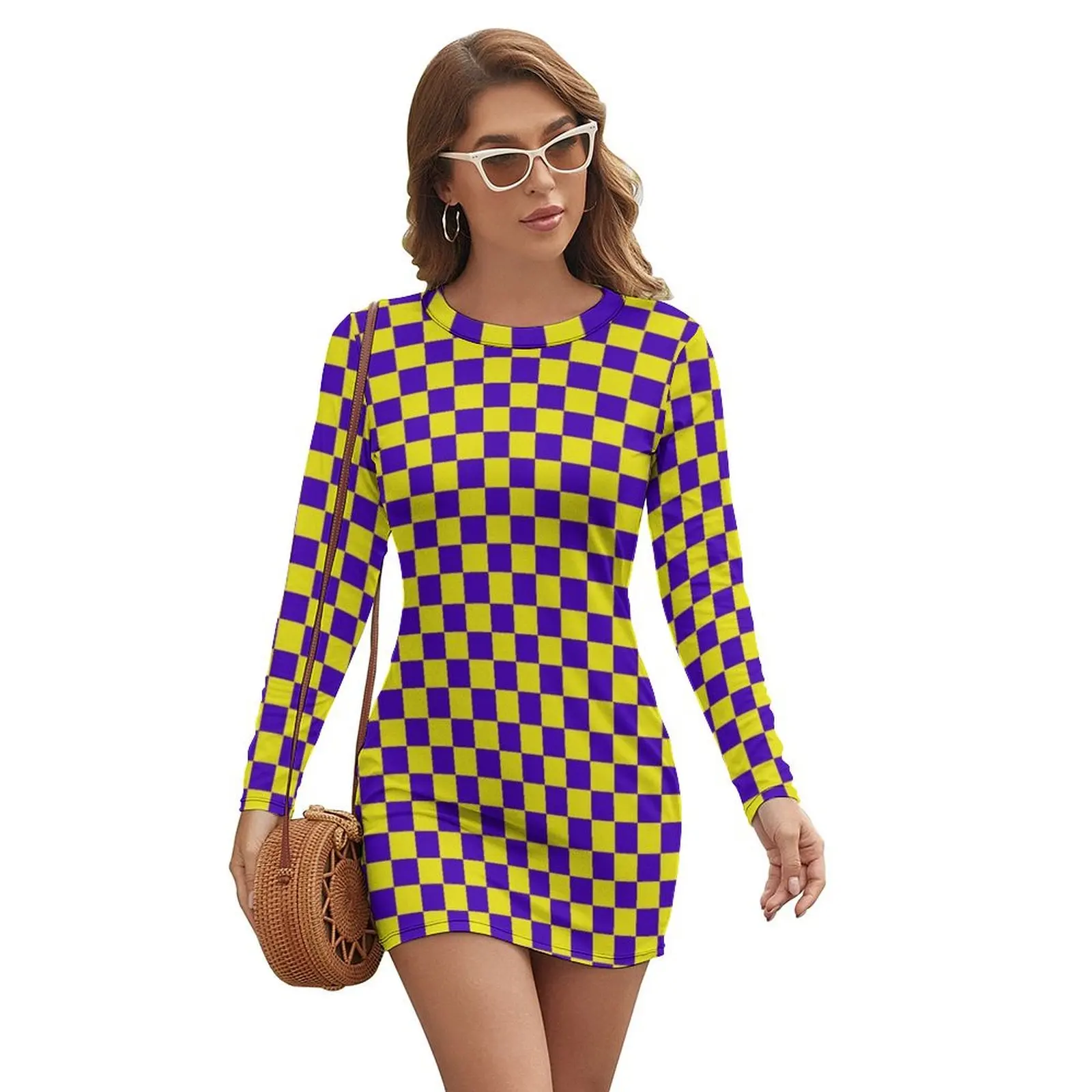 

Pirate Purple and Gold Long-sleeved Dress dress party night bandage dress Womens dresses