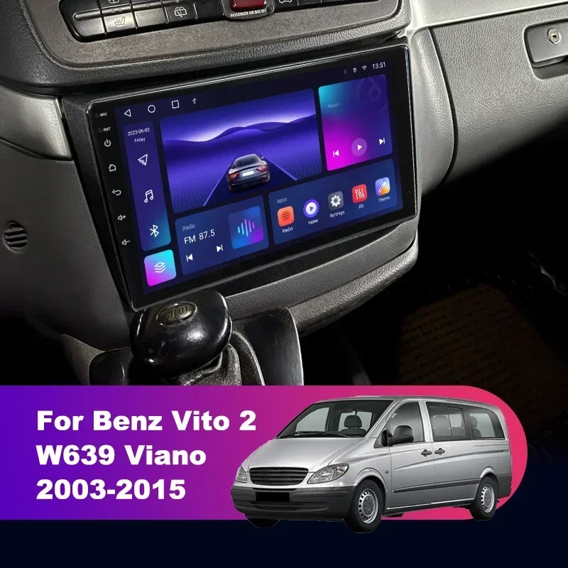 Android 12 Car Radio For Benz Vito 2 W639 Viano 2003 - 2015 Multimedia Video Player Navigation Stereo GPS 4G Carplay Autoradio
