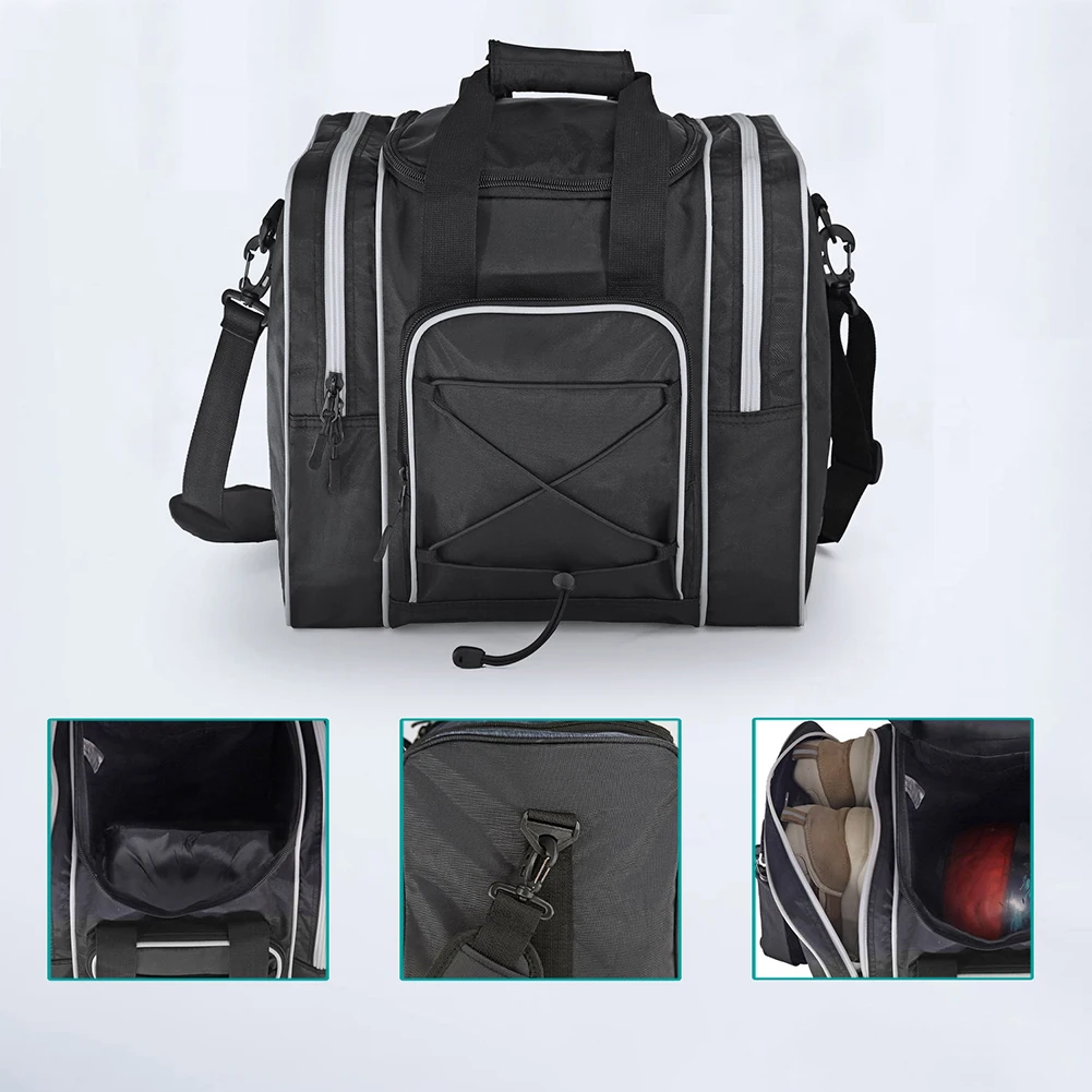 Bowling Bag With Padded Ball Holder Bowling Ball Bag For Single Fits Shoes Up To Mens Size 14 bowling accessories