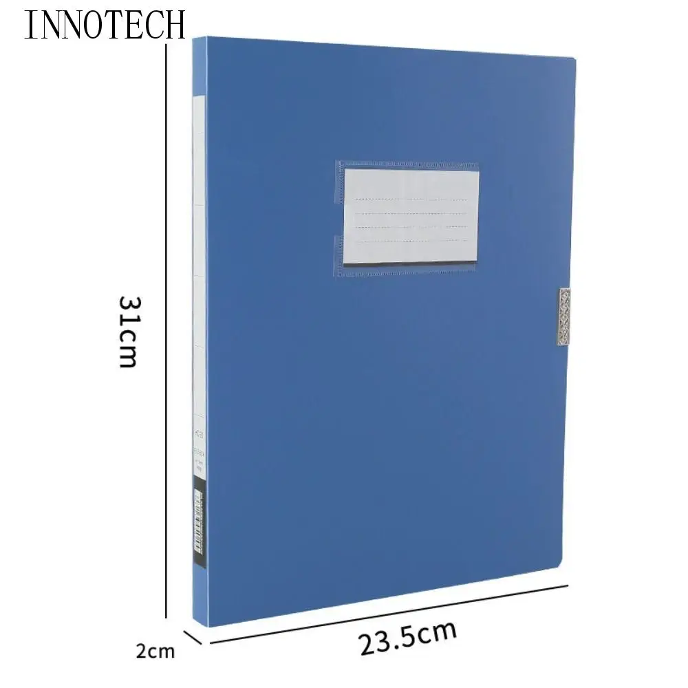 File Organizer Black Blue A4 File Folder Dustproof PP Plastic Paper Storage Box Thickened Document Case Test Paper