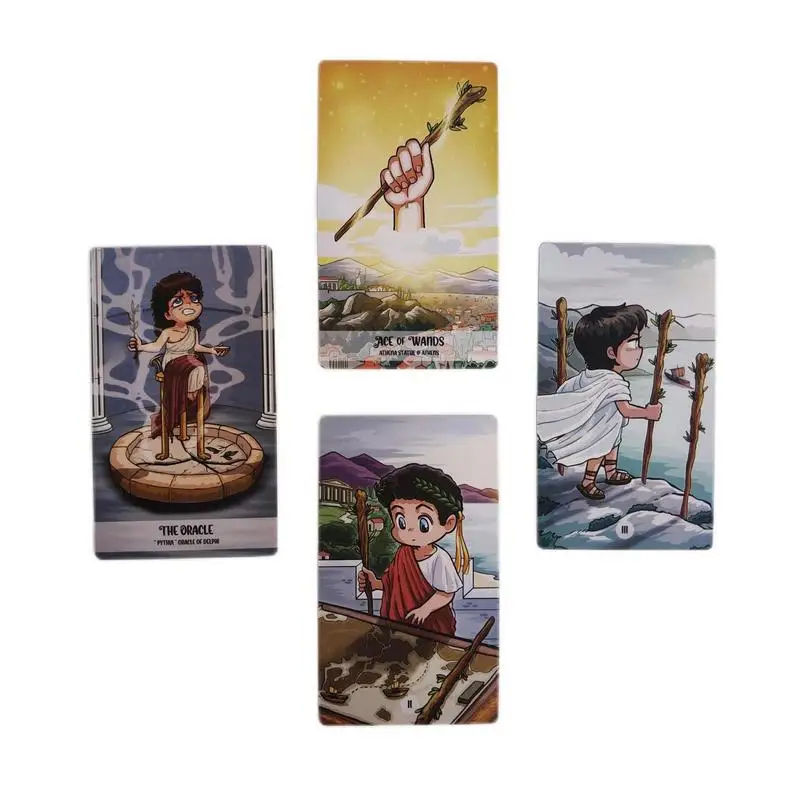 초보자용 새로운 타로 카드, Pythia 타로 카드, 추가 카드 4 장, 수동 점술 보드 게임 포함