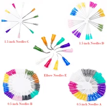 

1set Elbow Blunt Dispensing Needles Syringe Tip Needle Gauge Luer Lock for Mixing Many Liquid
