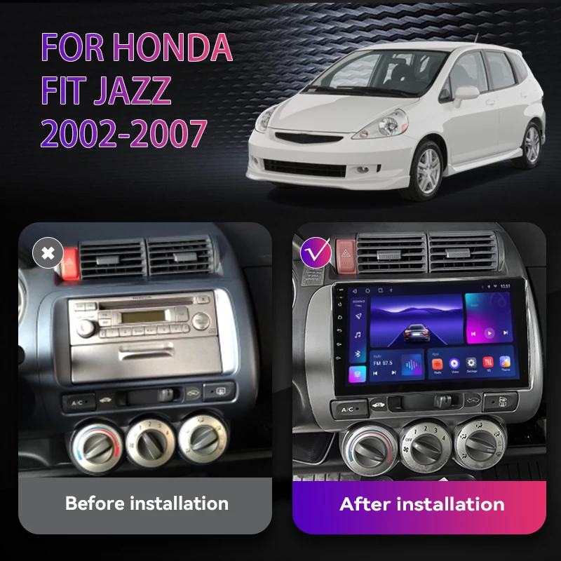QSZN Android 12 Car Radio For Honda FIT JAZZ 2002 2007
