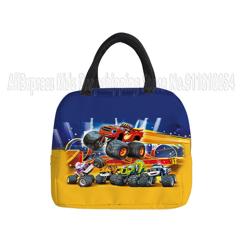 Blaze and the Monster Machines Portable Lunch Bag Food Thermal Box Durable Waterproof Cooler Lunchbox Organizer Insulated Case 5