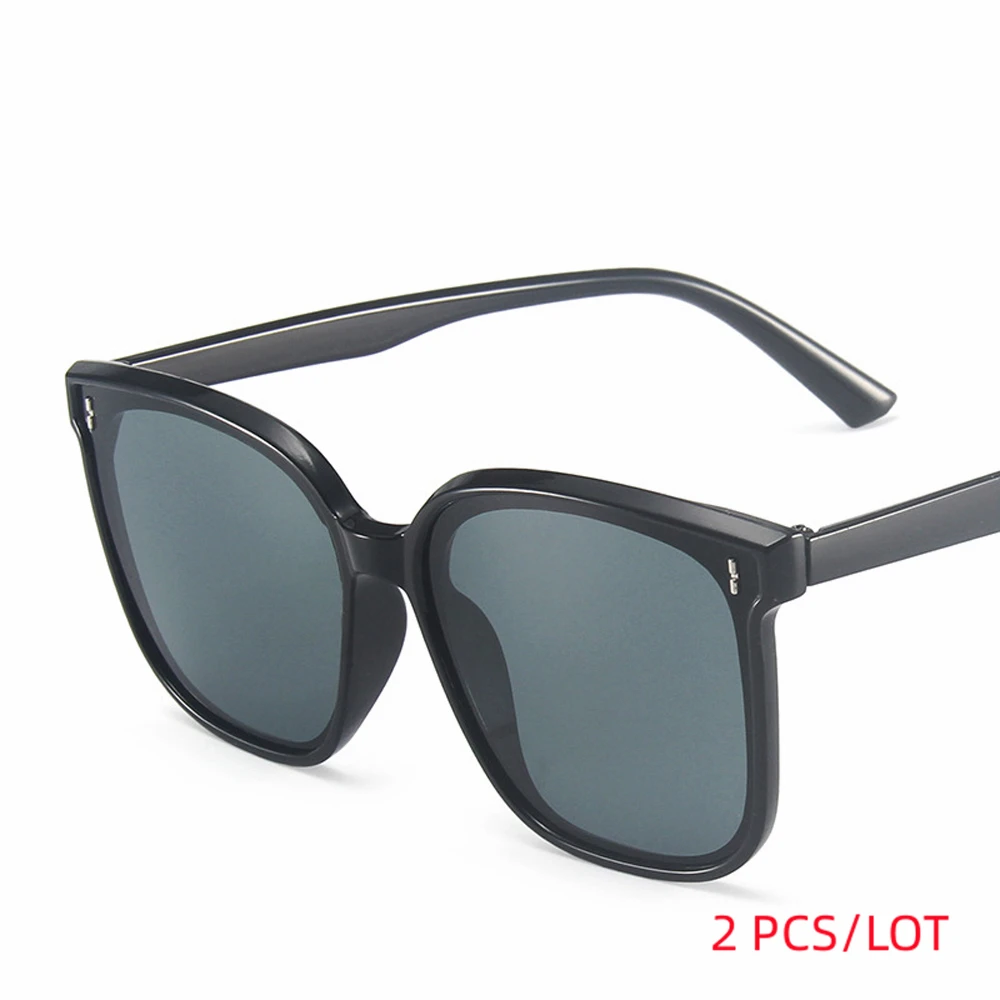 2023 klassische Vintage Quadrat Sonnenbrille Frauen Übergroße Sonnenbrille Frauen Männer Retro Schwarz Sonnenbrille Goggle Oculos UV400_voghion.com