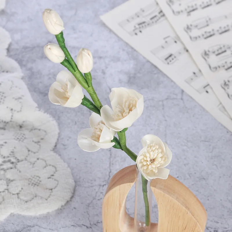 2Piece Simulation Flower Branch Fireless Aromatherapy Rattan Replacement Reed Diffuser Accessories DIY Home Vase Decoration