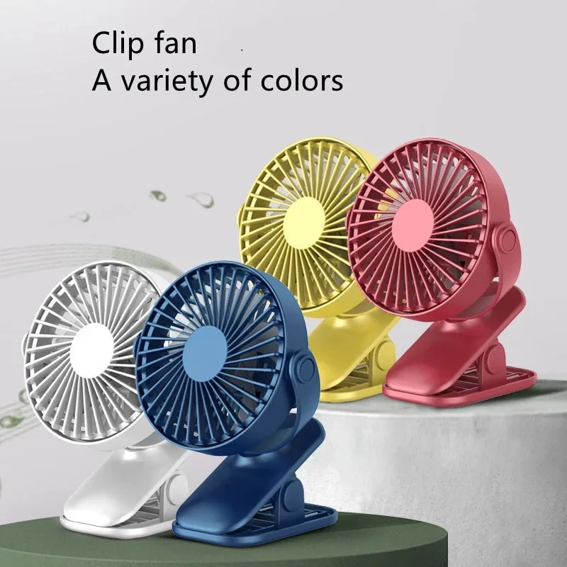 

Portable Mini Desk Fan USB Rechargeable Table Fan Clip-on Type 360 Degree Rotation Adjustable Clip-on Fan For Home Office
