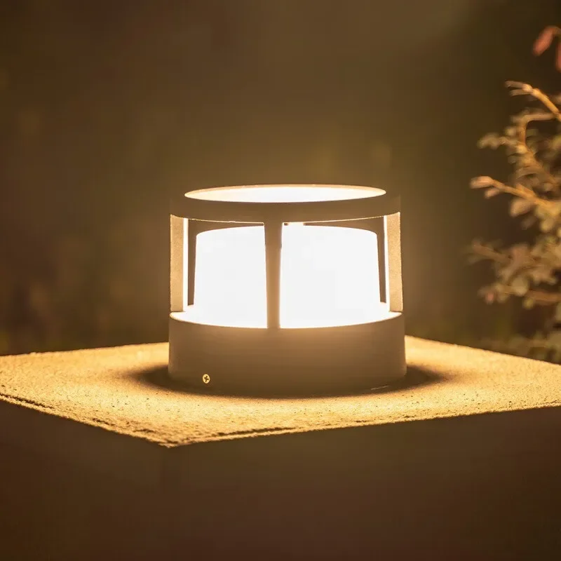 Description Picture 3 of itemOutdoor Creative Column Head Wall Lamp Courtyard Lawn Fence Waterproof Garden Villa Landscape Small Wall Lamp