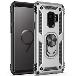 Rugged Magnet Armor Phone Case for Samsung M20 (Silver)