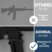Adoreal Gun Wall Mount For Rifle Double Gun Magazine Holder Fit Perfectly PMAG A15 Runner Mount With Rock Lock Click Into Place 2