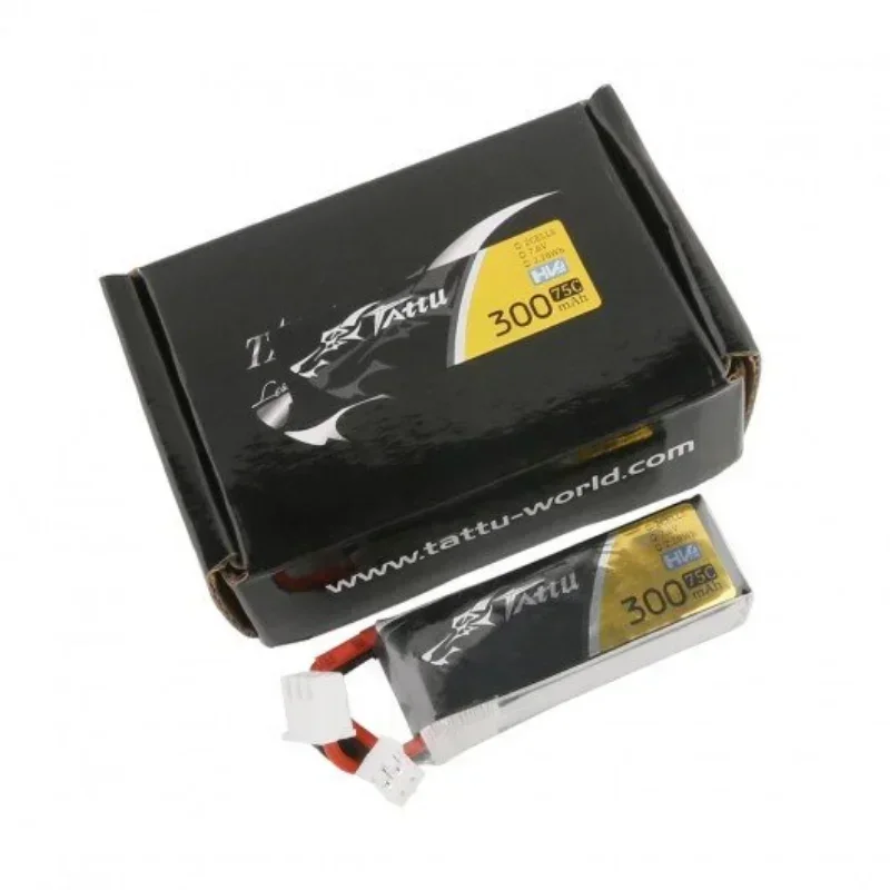 Lot de 1 à 5 Batteries Lipo Tattu 300mAh 7.6V 75C 2S1P JST-PHR