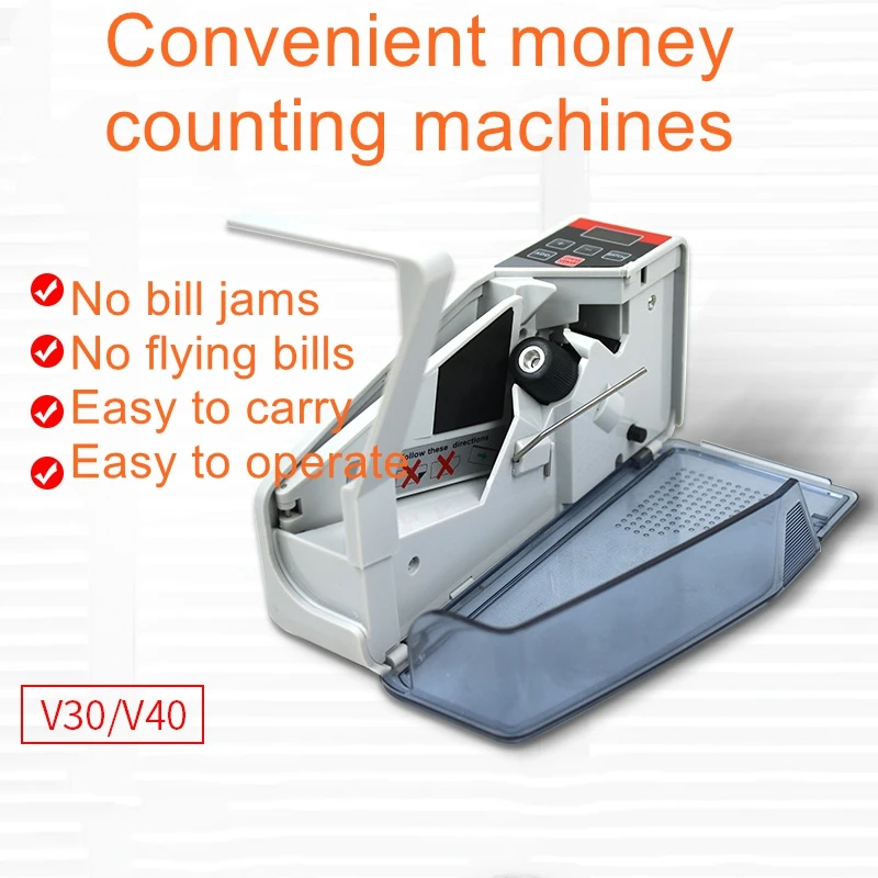 V40 mains battery multi-currency mini small money counting machine handheld portable commercial money counting machine counting crows saturday nights