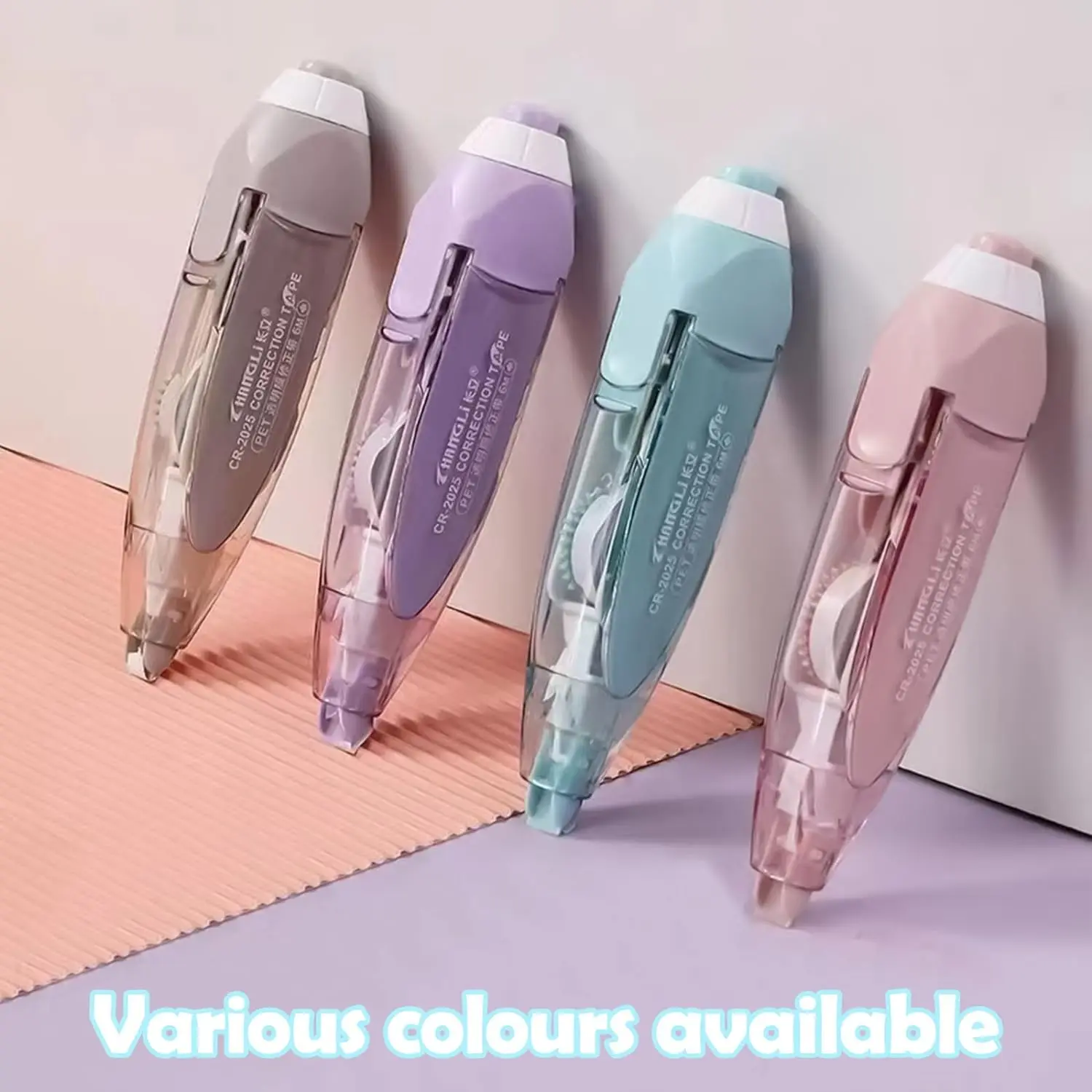 Morandi Color Retractable Correction Tape 5mm*6m Press type Correction Tape Stationery Supplies Portable Corrective