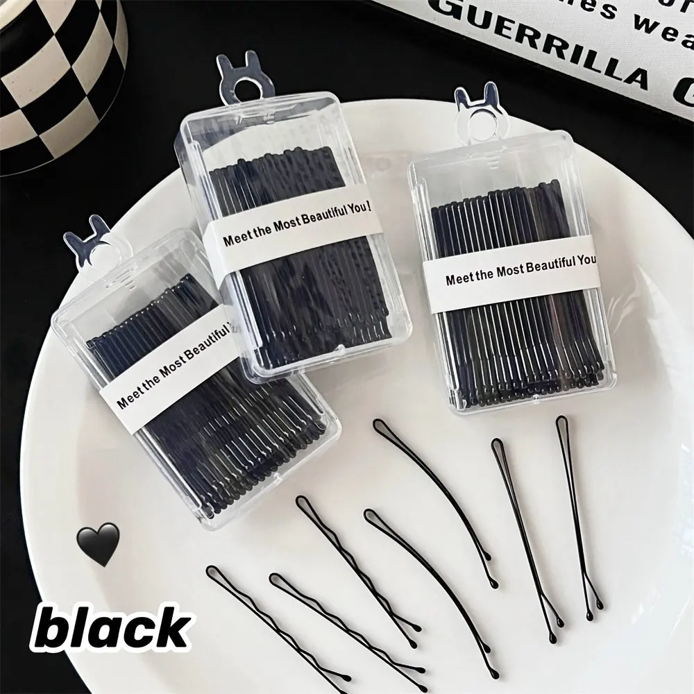 40 Stück schwarze Clip mit einem Charakter, Temperament, seitlicher Clip, Pony-Clip-Platte, Haar-Styling, feste gebrochene Haarspange, Haar-Accessoires – Detail 2