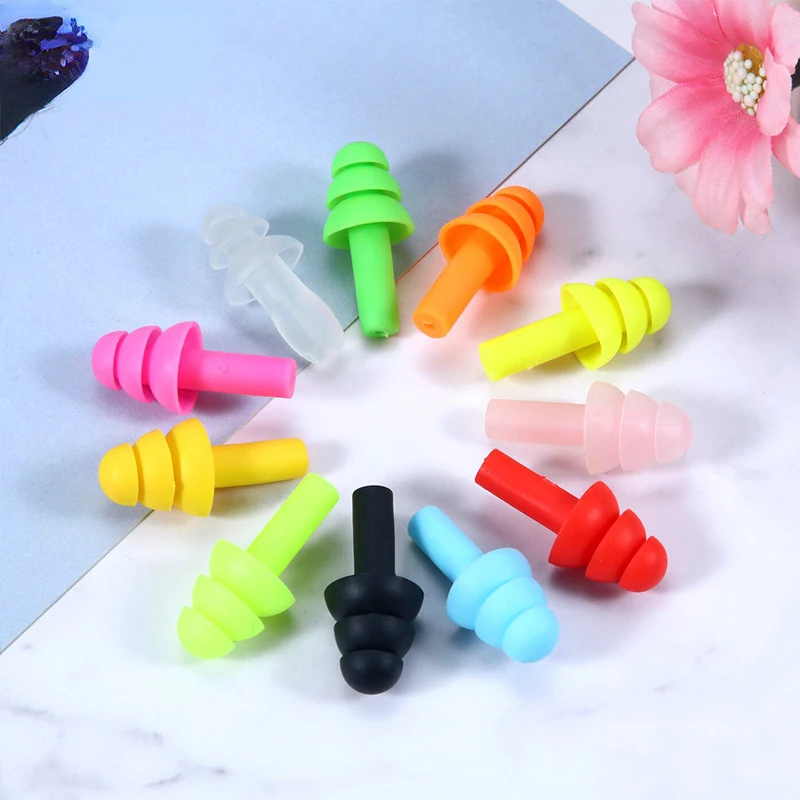 2pcs Ear Plugs Sound Insulation Waterproof Silicone Ear Protection