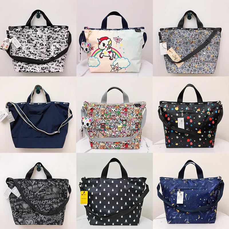 

Lesportsac Kawaii Sanrio мультфильм аниме милая Женская Диагональная Сумка через плечо сумка-тоут модная повседневная универсальная сумка для хранения