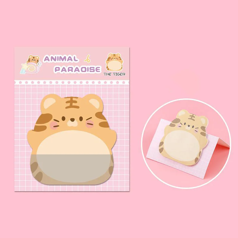 Adhesive Kawaii Cartoon Animals Sticky Notes Notepad Memo Pad Stationery Sticker 8 pcs/set 1-3-5 set