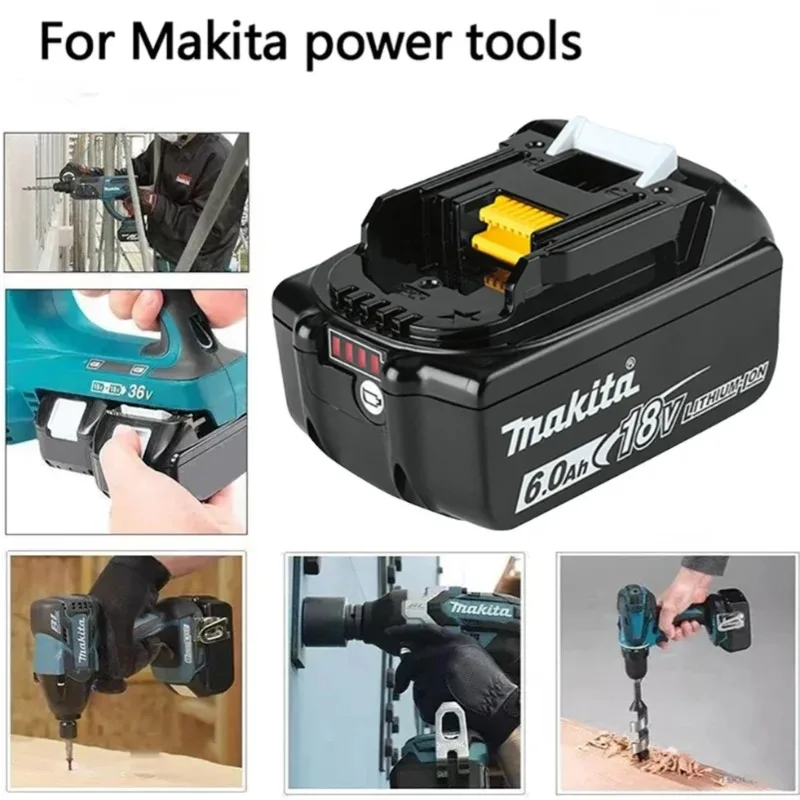 100 % authentisches Originalprodukt, Makita 18 V Akku, 6000 mAh, für Makita BL1815, BL1830, BL1840, BL1850, BL1860, Power Akku – Detail 11