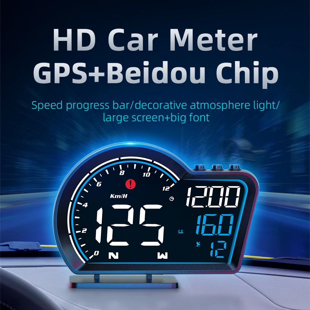 Hud Head Up Display Car Digital GPS Speedometer Odometer Overspeed Alarm  Fatigue Driving Auto Electronics Accessories Novelty - AliExpress