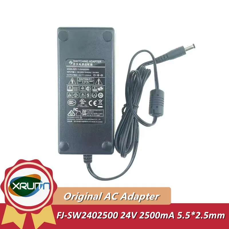 

FJ-SW2402500 60W 24V 2.5A 2500mA Charger AC Switching Adapter For FJ-SW2401500 24V 1.5Ah 1500mA Power Supply 5.5*2.5mm Tip