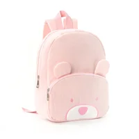 Personalized Embroidery Cute Bear Backpack Corduroy Student Backpack Large Capacity Casual Backpack Cartoon 1