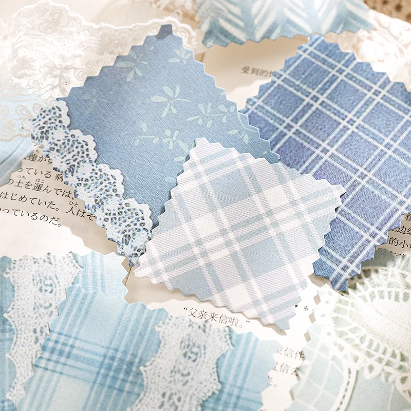 Journal GO 30pcs Fabric Texture Material Paper Junk Journal Planner Scrapbooking Vintage Decorative DIY Craft Background Paper 4