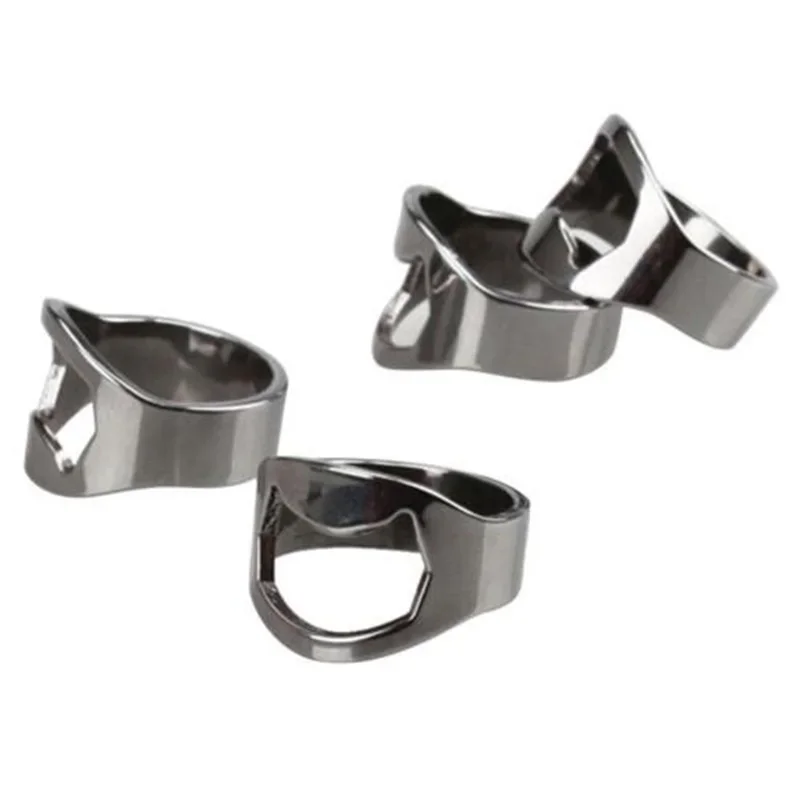 Description Picture 3 of item1-3Pcs Stainless Steel Finger Corkscrew Beer Bottle Opener Tool Versatile Ring-Shape Wine Bottles Open Bartender Tools