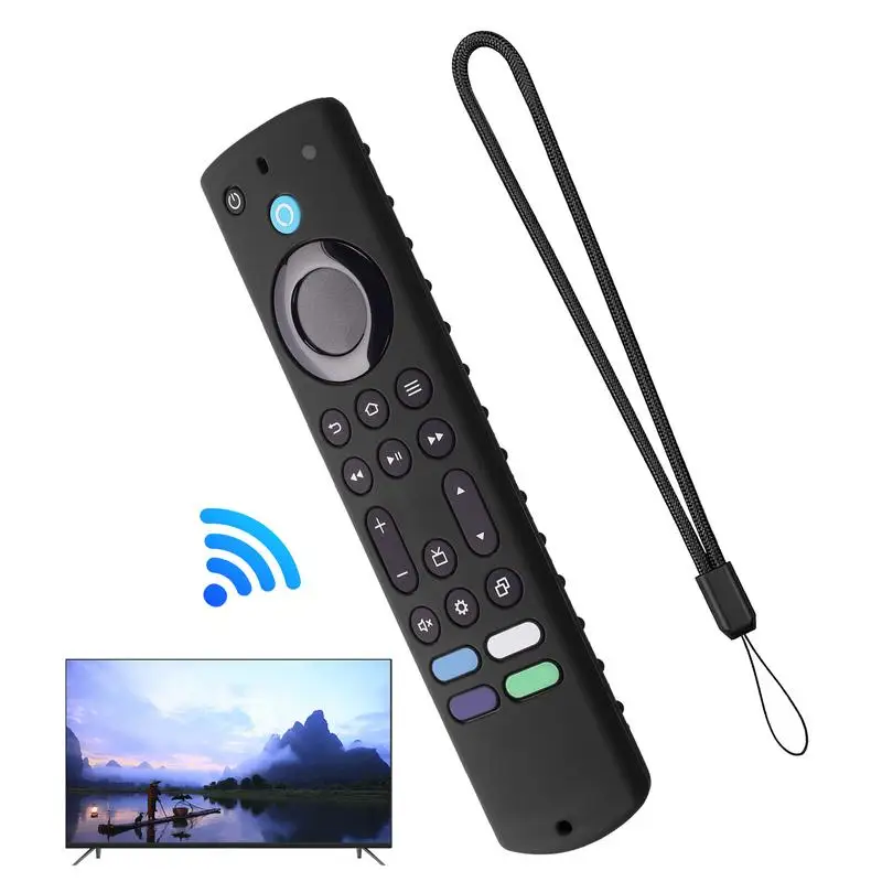Silicone Shockproof Replacement Case Shell With Lanyard For Amazon Fire TV Stick 4k Max Remote Control silicone remote case silicone remote sleeve silicone remote cover silicone case protector remote controller cover
