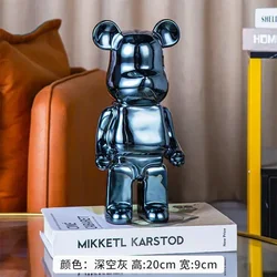 Elegant Ceramic Bear Figurine Sculpture - Luxury Living Room Decor and Desk Accessory - 28cm (Style - 3)