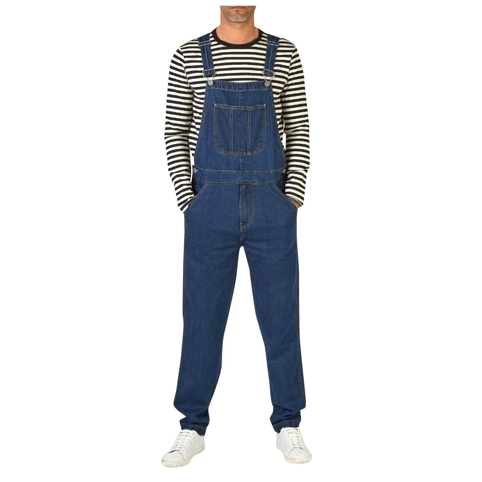 

Men'S Overalls Overalls Tall Wash Jeans Adjustable Straps Denim Jumpsuit Loose Work Jumpsuit Work Pants Male Trousers Pantalones