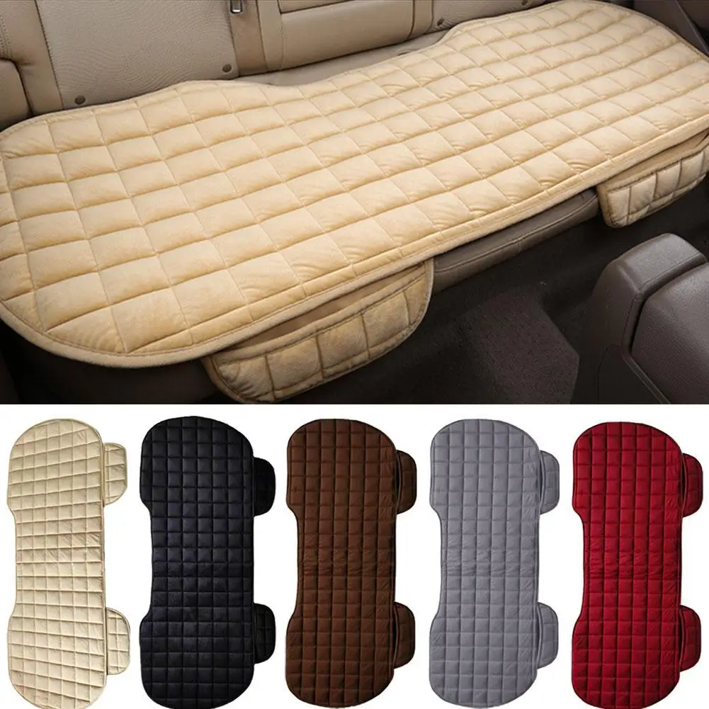 Car Seat Cover Front Rear Flocking Cloth Cushion Non Van Universal Slide Winter Protector Keep Warm Fit Suv Truck Pad Auto R6U6
