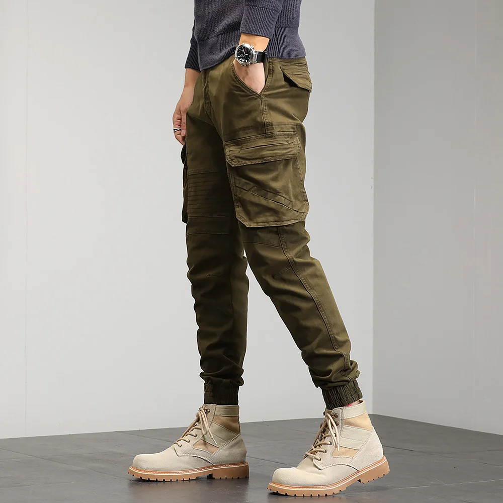 wrangler cargo pants Single Road Mens Cargo Pants Men 2022 Hip Hop Techwear Baggy Pockets Fashion Joggers Male Trousers Streetwear Casual Pants Men cargo work pants