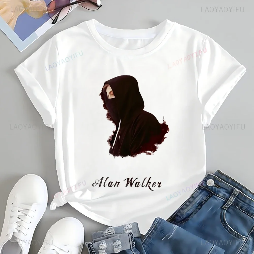 Norwegian DJ Artist Alan Walker Graphic Print T-shirt Top Fashion Short Sleeved Neutral Casual Shirt Oversized Cotton T-shirt 6