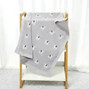 Newborn Baby Blanket Cotton Knit Infant Boy Girls Bedding Quilt 90*70CM Toddler Stroller Swaddle Soft Sleep Covers Cute Elephant 2