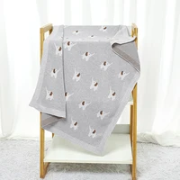 Newborn Baby Blanket Cotton Knit Infant Boy Girls Bedding Quilt 90*70CM Toddler Stroller Swaddle Soft Sleep Covers Cute Elephant 2