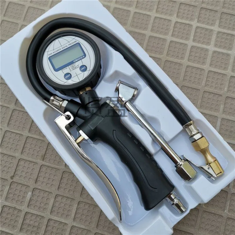 

Digital display pneumatic tire pressure gauge high precision automobile tire pressure monitor with inflatable head manometro