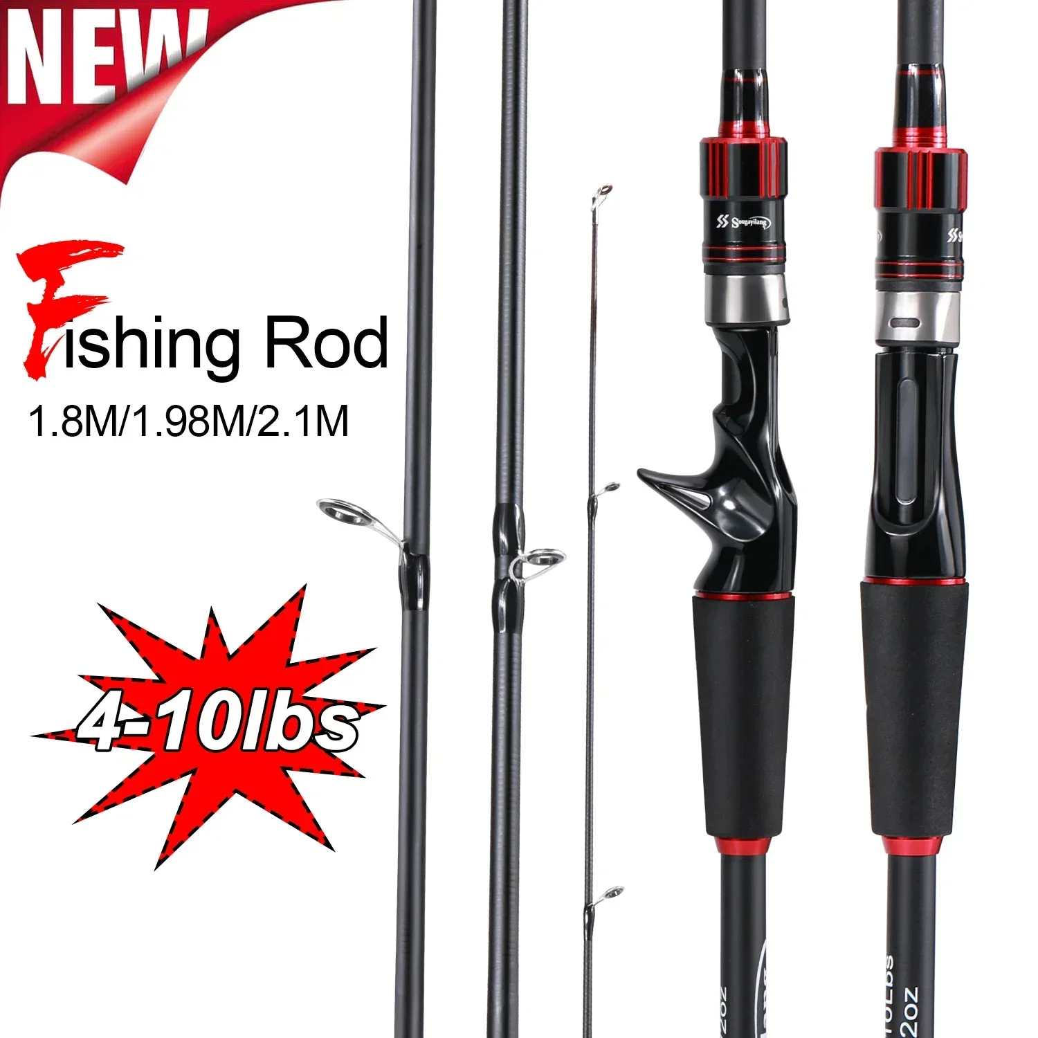 SougayilangFishingRods1821mCarbonFiberSpinningRodandCasting