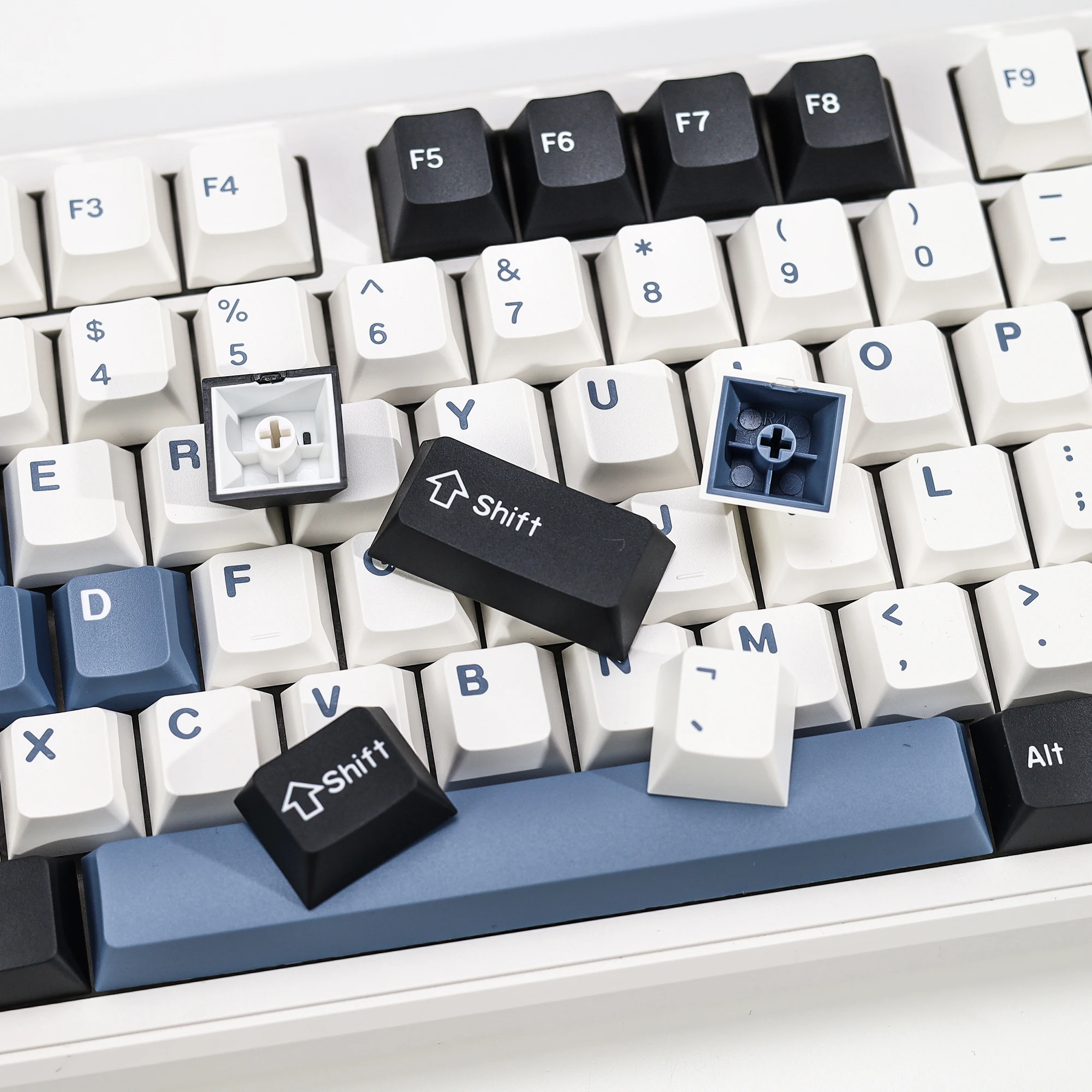KBDiy 더블 샷 PBT GMK 아틱 키캡 세트 174키 체리 프로파일 ISO 키캡 레트로 60 75 100 게이밍 기계식 키보드용