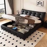 Table de chevet rembourrée fantaisie, lits de rangement modernes pour chambre à coucher, salon de couchage, accessoires pour la maison 3