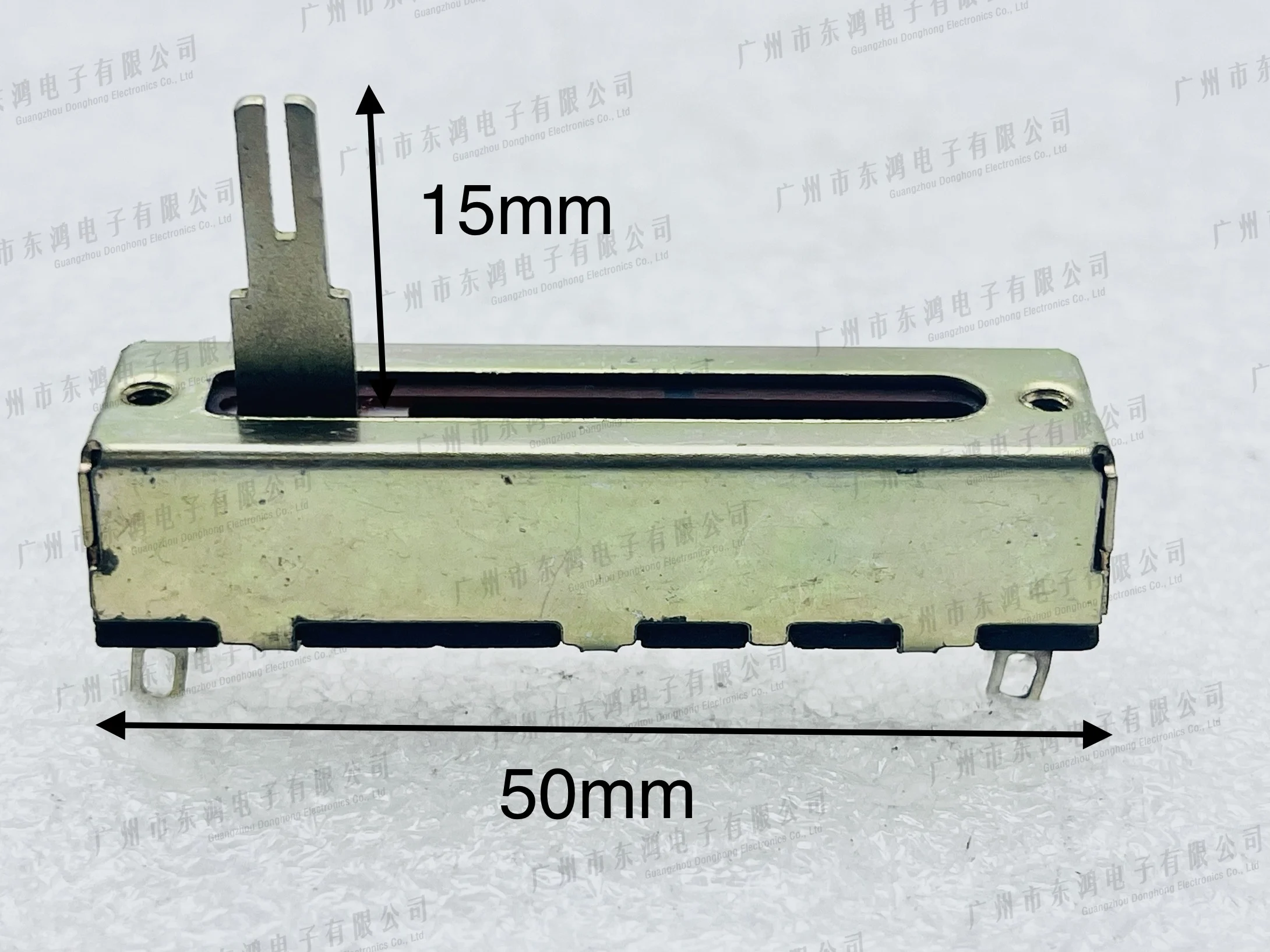 1pcs Mick Japanese 50mm straight slide potentiometer D10k mixer volume adjustment fork 4 pin length 15mm