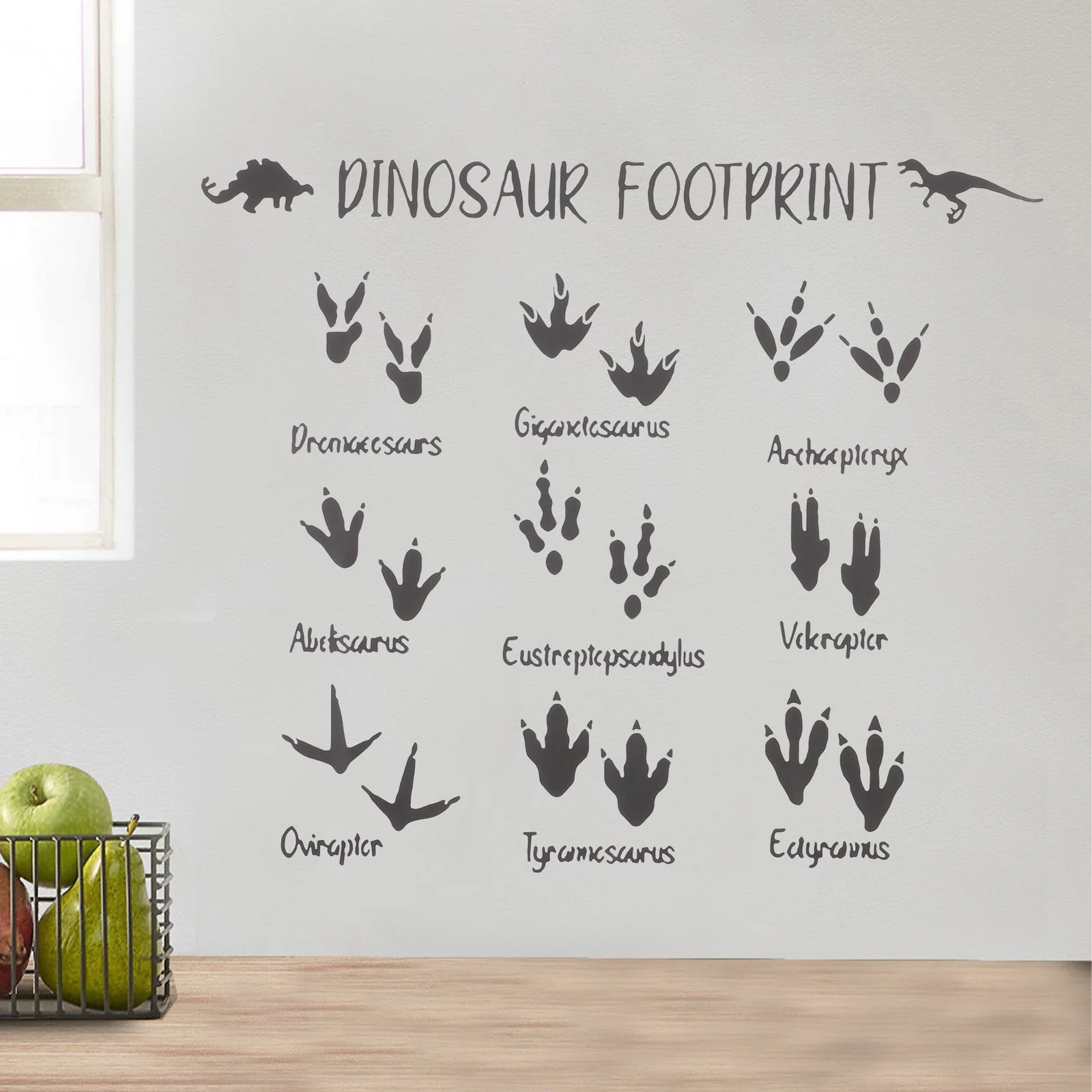 

Dinosaur Footprints Wall Sticker Adhesive Dinosaur Footprint Decal for Children Room