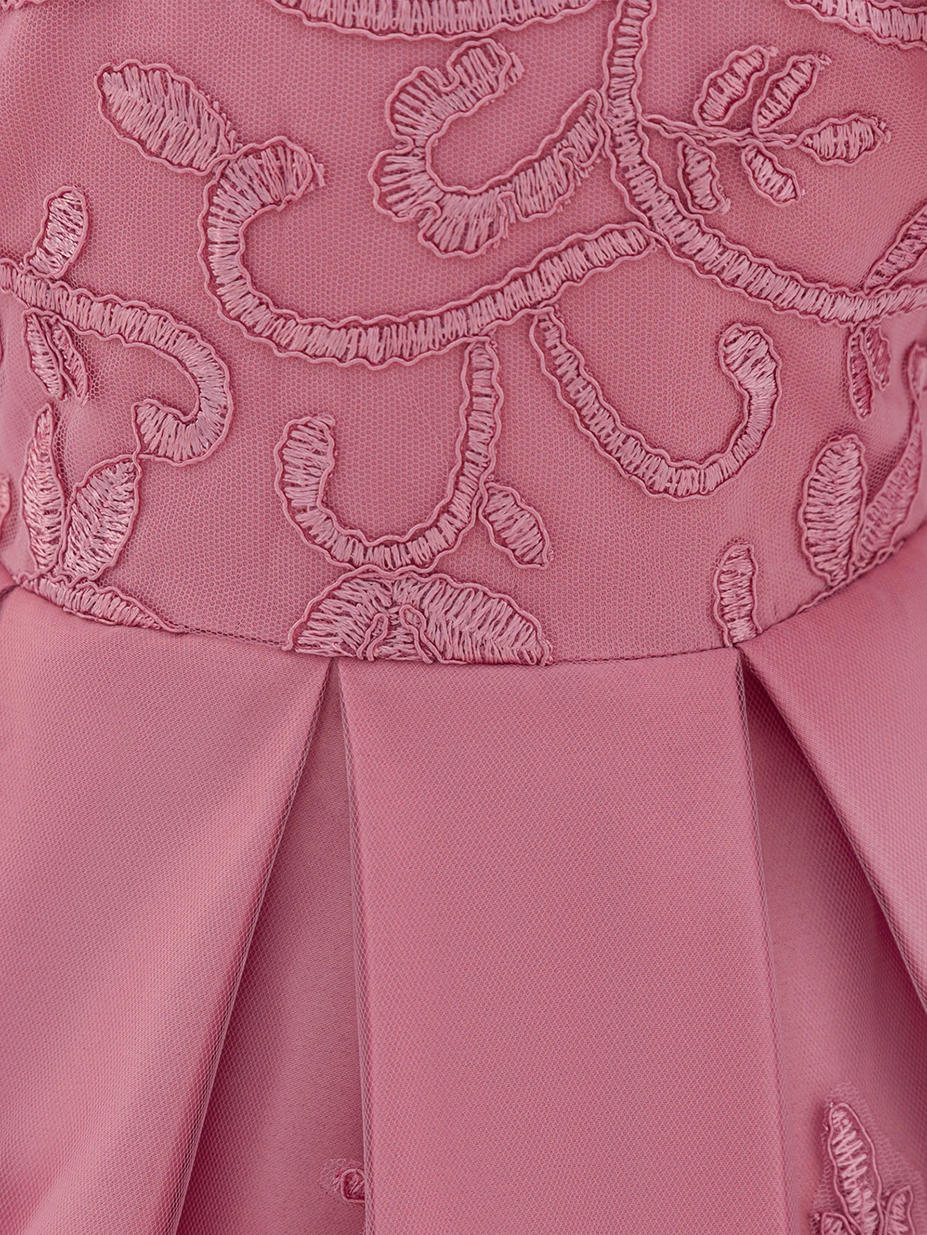 Baby Mädchen Kleid mit Schleifenstickerei und Puffärmeln, Ballkleid, Geburtstagskleid, Hochzeitskleid, Kleinkind Prinzessinnenkleid, Taufkleid – Detail 15